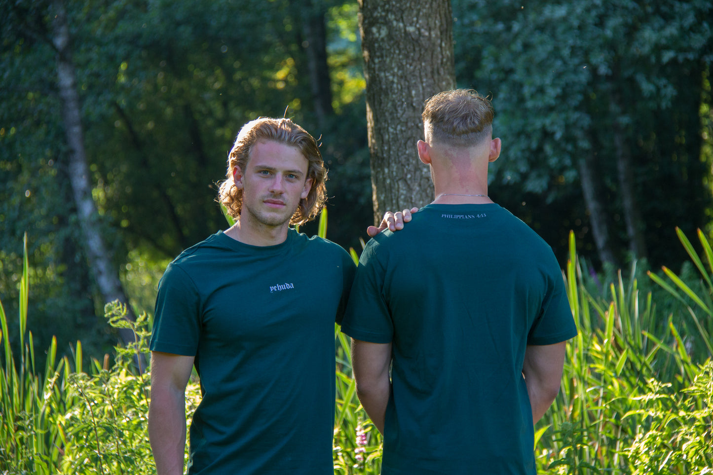 Philippians 4:13 - T-shirt (Bottle Green x Grey)