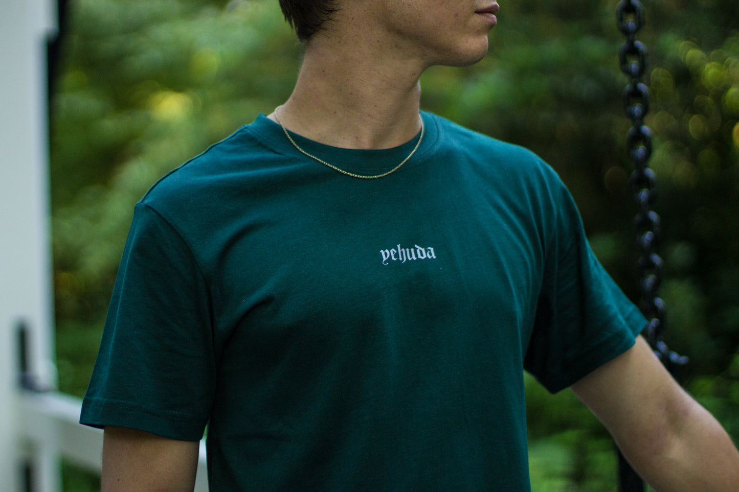 Philippians 4:13 - T-shirt (Bottle Green x Grey)