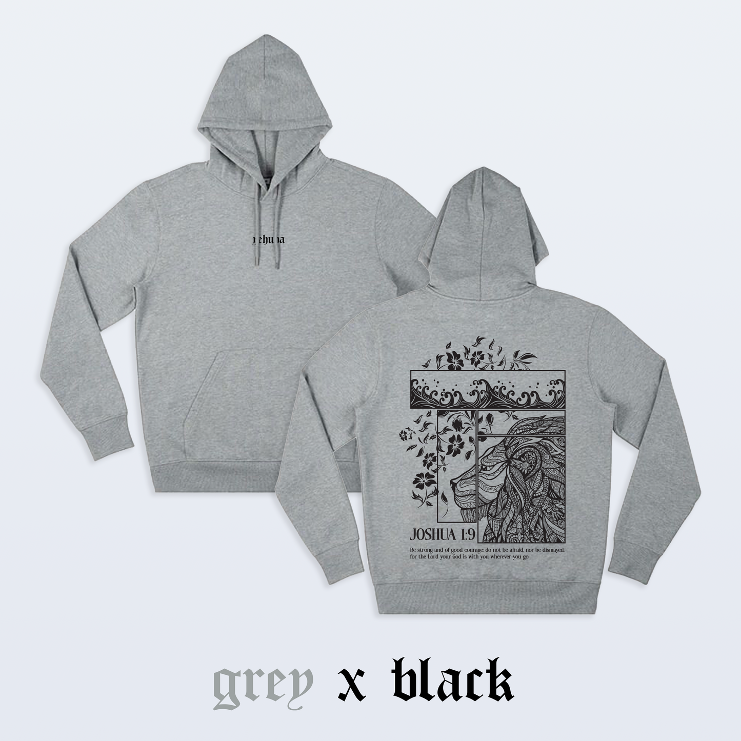 Premium Unisex Hoodie - Joshua 1:9 (Grey)