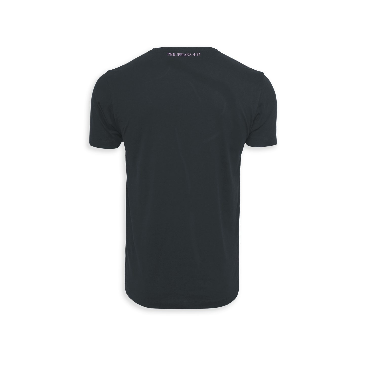 Philippians 4:13 - T-shirt (Dark Shadow x Pink)