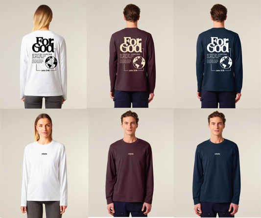 Nieuw: YehudaWear Long Sleeve T-Shirts met Johannes 3:16