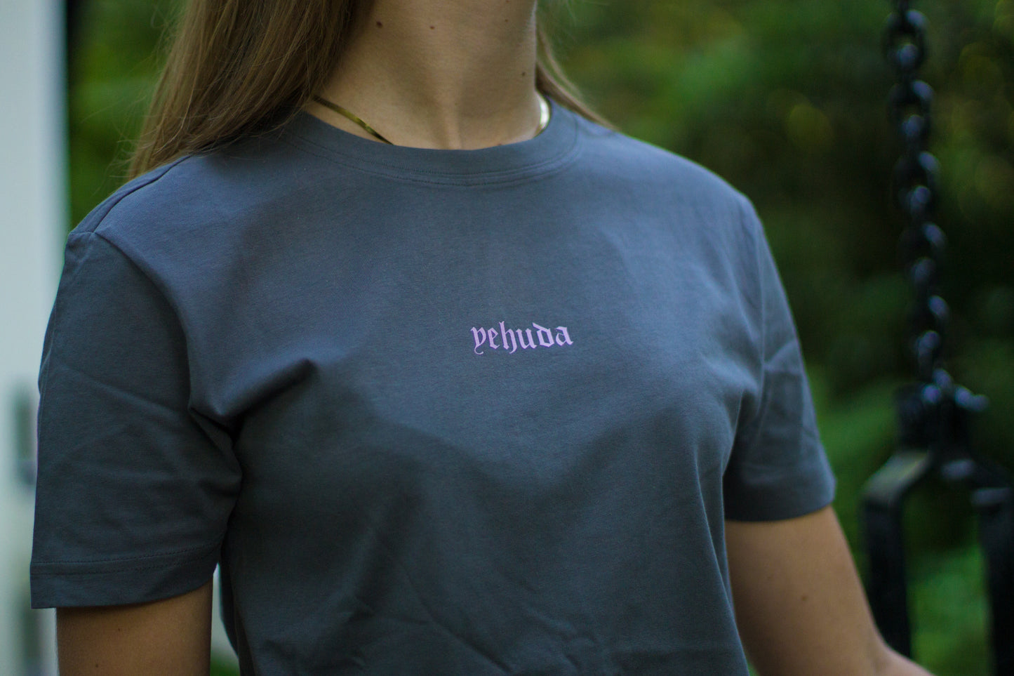 Philippians 4:13 - T-shirt (Dark Shadow x Pink)
