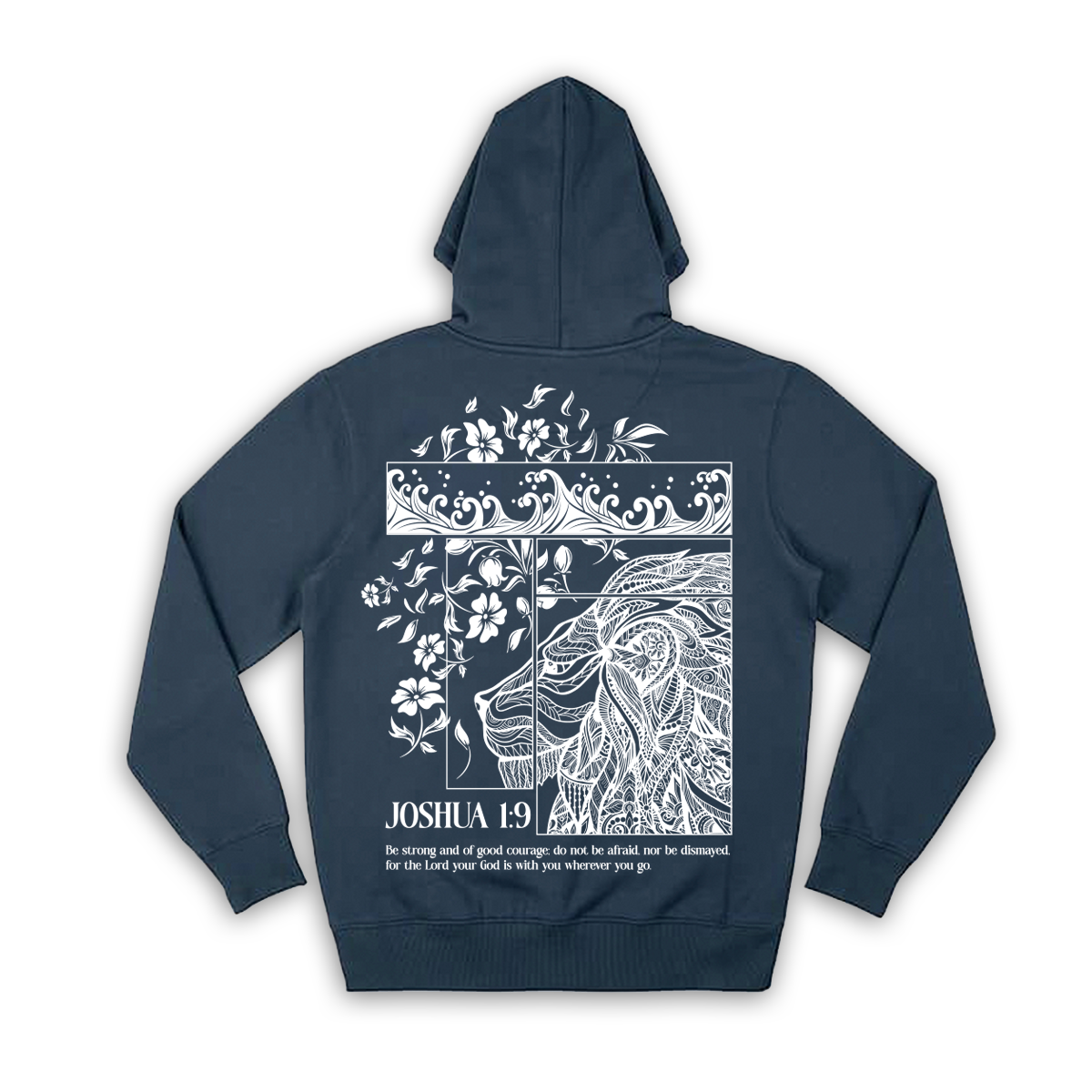 Premium Unisex Hoodie - Joshua 1:9 (Navy Blue)