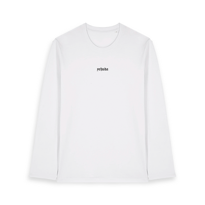 The unisex long sleeves Tee; For God - John 3:16 (White x Black)