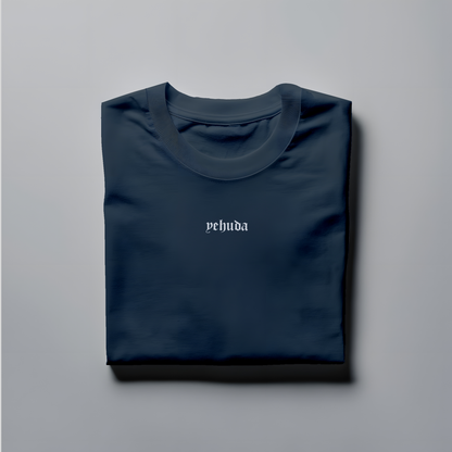 The unisex long sleeves Tee; For God - John 3:16 (Navy Blue x White)