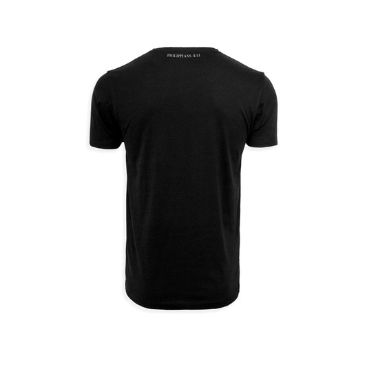 Philippians 4:13 - T-shirt (Deep Black x White)
